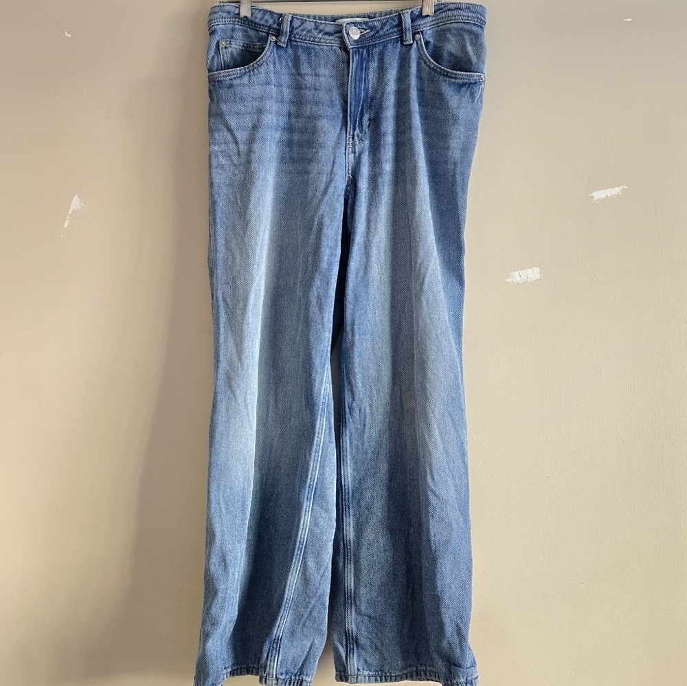 H&M Wide Leg High Rise Jeans Size 10 - Picture 9 of 9
